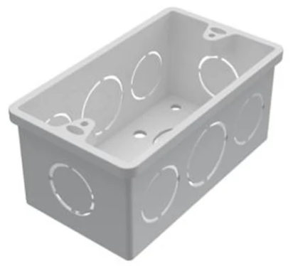 [2122] CAJA RECTANGULAR PLASTICA BLANCO INDUMA