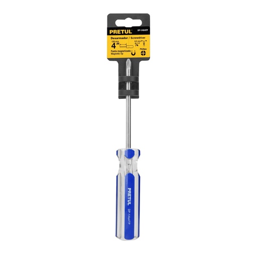 [21474] DESARMADOR PHILLIPS TRANPARENTE 1/4X4