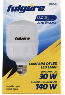 [FU1678] LAMPARA LED 30W ALTA POT. LUZ DIA E27 (FULGORE)