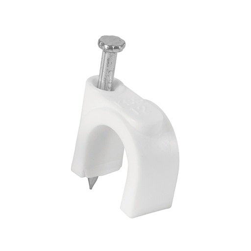 [48274] GRAPA CURVA PARA CABLE DE 10MM BLANCO VOLTECK