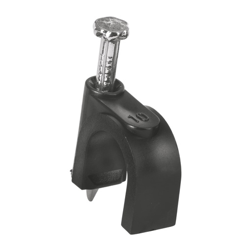 [48282] GRAPA CURVA PARA CABLE DE 10MM NEGRA VOLTECK
