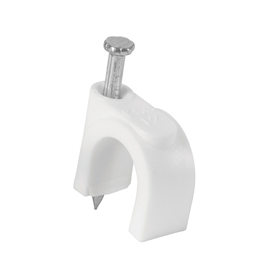[48275] GRAPA CURVA PARA CABLE DE 12MM BLANCO VOLTECK