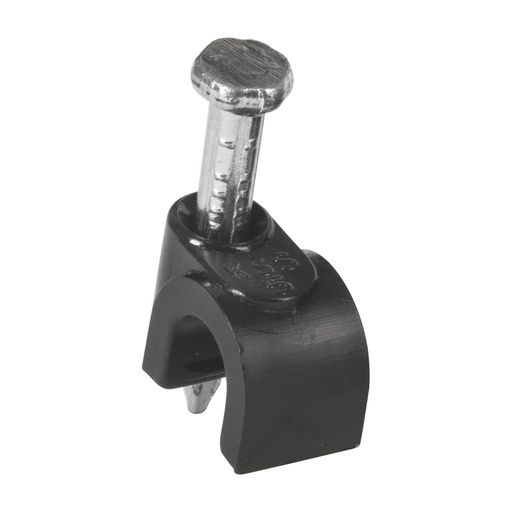 [48280] GRAPA CURVA PARA CABLE DE 5MM NEGRA VOLTECK