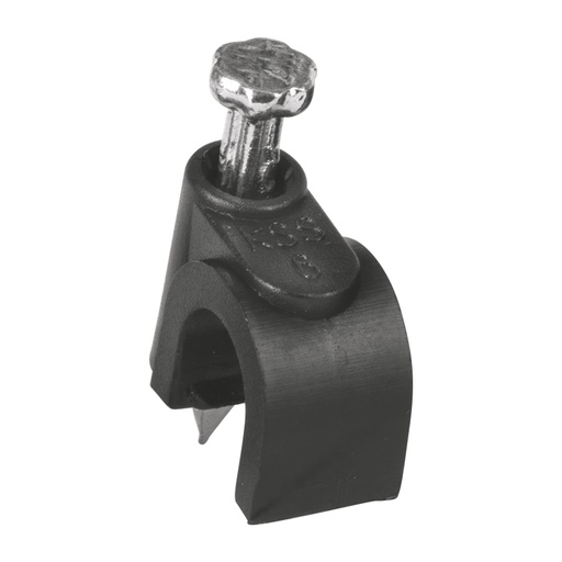 [48270] GRAPA CURVA PARA CABLE DE 6MM NEGRA VOLTECK