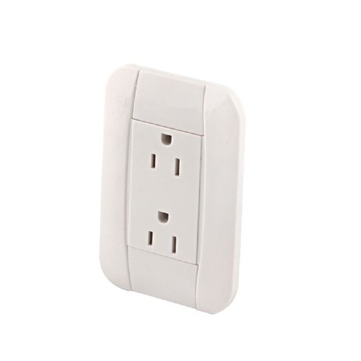 [FU0900] JUEGO PLACA COLOR BEIGE C/2 CONTACTOS ATERRIZADOS