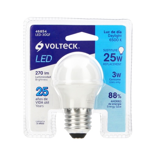 [46854] LAMPARA LED A19 3W E27 VOLTECK