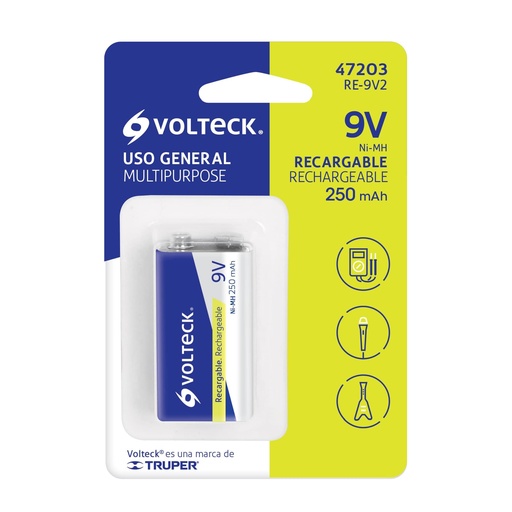 [47203] PILA RECARGABLE 9V VOLTECK