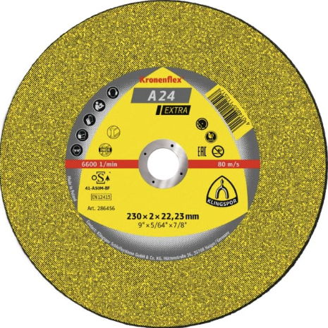 [7401175604063] DISCO CORTE METAL NORMAL CENTRO UNDIDO A 24 EXTRA 9" KRONENFLEX