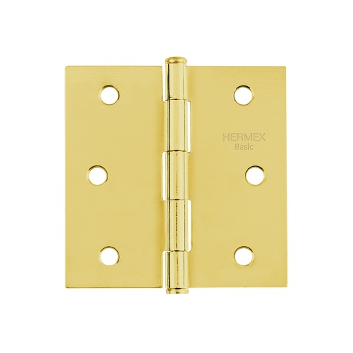 [43237] BISAGRA CUADRADA DORADA 3 X 3 HERMEX