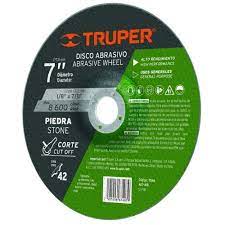 [11566] DISCO ABRASIVO DE PIEDRA TRUPER 7"