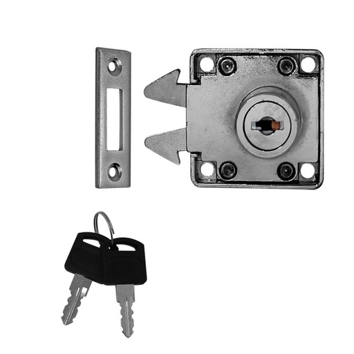 [MUE-202] CHAPA PARA MUEBLE CORREDIZA CROMADO