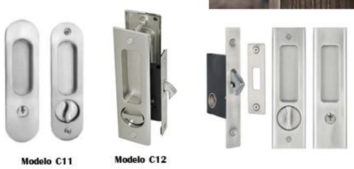 [LP-T-COR-N] CHAPA PARA PUERTA CORREDISA DE VIDRIO COLOR NEGRO LOCK PLUS
