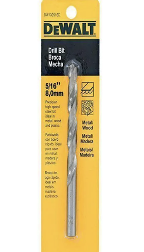 [DW130038C] BROCA PARA METAL DEWALT 3/8