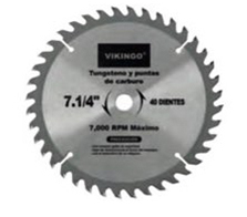 DISCO SIERRA CIRCULAR 40 DIENTES VIKINGO 4-1/2