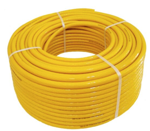 [GAS-R] MANGUERA PARA GAS 3/8 REFORZADA COLOR AMARILLO