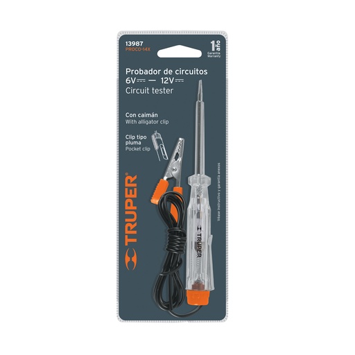 [13987] PROBADOR DE CORRIENTE  12V TRUPER