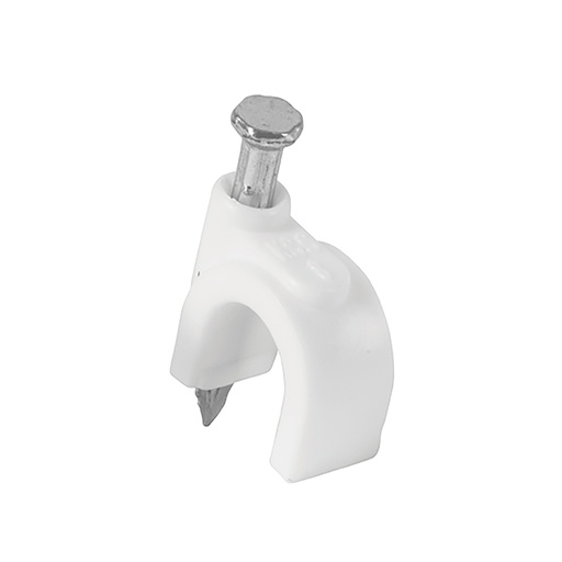 [48272] GRAPA CURVA PARA CABLE DE 6MM BLANCO VOLTECK
