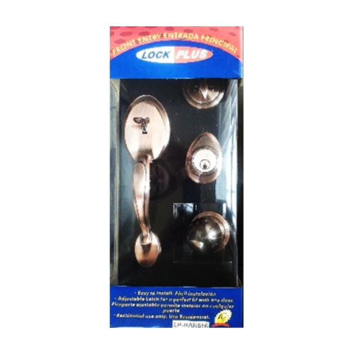 [LP-HAR619] CHAPA PARA PUERTA PRINCIPAL LOCK PLUS SATINADO