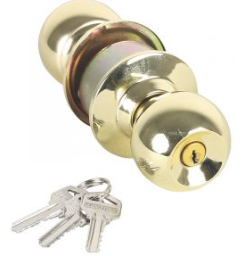 [578PB-ET] CHAPA BOLA CON LLAVE FORTE DORADO
