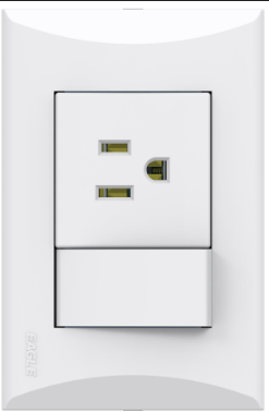 [1006-W] APAGADOR MIXTO 15A 125V BLANCO PLATA EAGLE