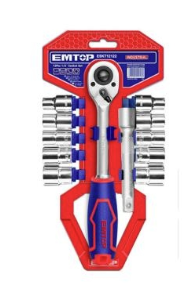 [0092291] JUEGOS DE RATCHET DE 1/2 DE 13PZAS EMTOP